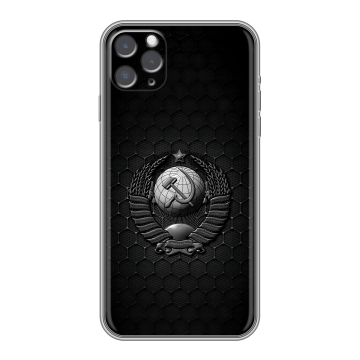 Силиконовый чехол на Iphone 11 Pro Max с принтом Герб Флаг СССР Силиконовый чехол на Iphone 11 Pro Max с принтом Герб Флаг СССР