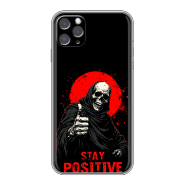 Силиконовый чехол на Iphone 11 Pro Max с принтом смешной скелет