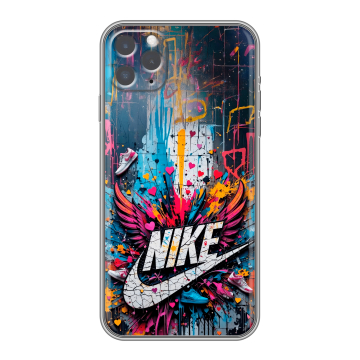 Силиконовый чехол на Iphone 11 Pro Max с принтом Nike Найк Силиконовый чехол на Iphone 11 Pro Max с принтом Nike Найк