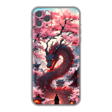 Силиконовый чехол на Iphone 11 Pro Max с принтом Дракон Японский Силиконовый чехол на Iphone 11 Pro Max с принтом Дракон Японский