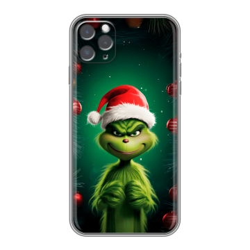 Силиконовый чехол на Iphone 11 Pro Max с принтом Гринч Новый год Рождество