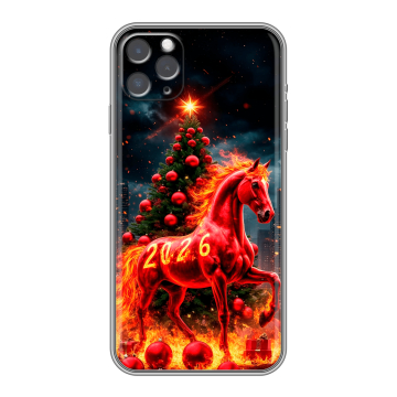 Силиконовый чехол на Iphone 11 Pro Max с принтом Новый год