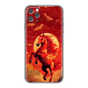 Силиконовый чехол на Iphone 11 Pro Max с принтом Новый год