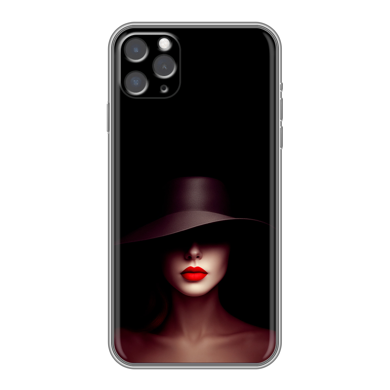 Силиконовый чехол на Iphone 11 Pro Max с принтом Девушка в шляпе Силиконовый чехол на Iphone 11 Pro Max с принтом Девушка в шляпе