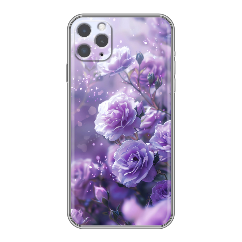 Силиконовый чехол на Iphone 11 Pro Max с принтом Розы цветы Силиконовый чехол на Iphone 11 Pro Max с принтом Розы цветы