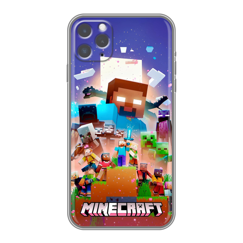 Силиконовый чехол на Iphone 11 Pro Max с принтом Майнкрафт Minecraft Силиконовый чехол на Iphone 11 Pro Max с принтом Майнкрафт Minecraft