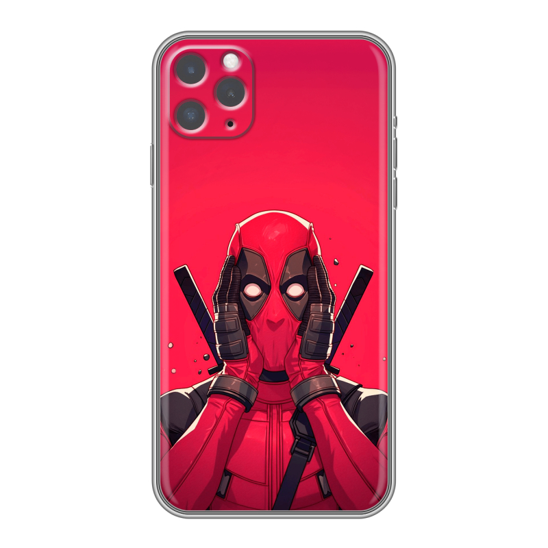 Пластиковый чехол на Iphone 11 Pro Max с принтом Дедпул Deadpool Пластиковый чехол на Iphone 11 Pro Max с принтом Дедпул Deadpool