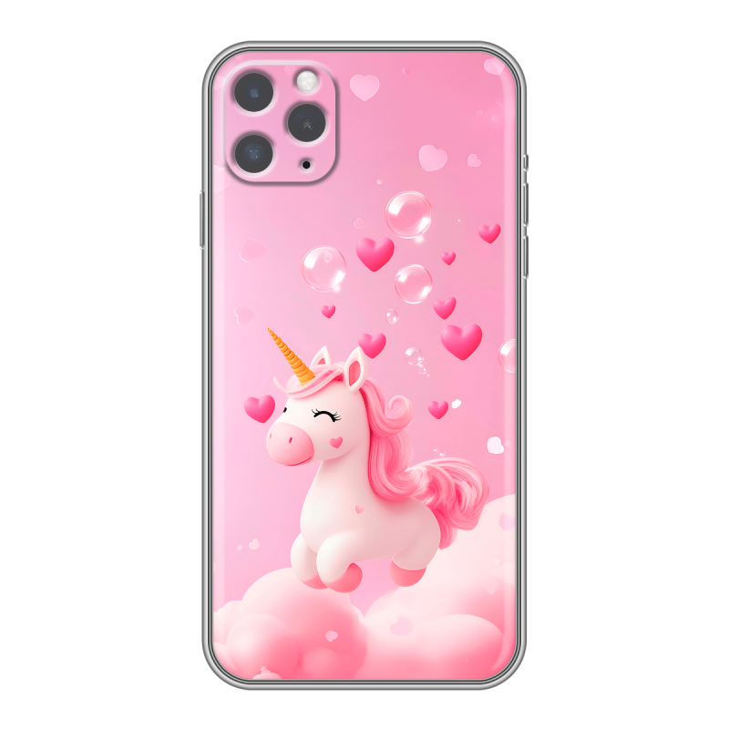Пластиковый чехол на Iphone 11 Pro Max с принтом Единорог Пластиковый чехол на Iphone 11 Pro Max с принтом Единорог