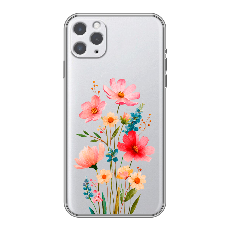 Силиконовый чехол на Iphone 11 Pro Max с принтом Цветы Силиконовый чехол на Iphone 11 Pro Max с принтом Цветы