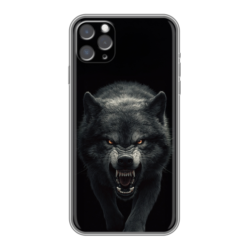 Пластиковый чехол на Iphone 11 Pro Max с принтом Волк Пластиковый чехол на Iphone 11 Pro Max с принтом Волк