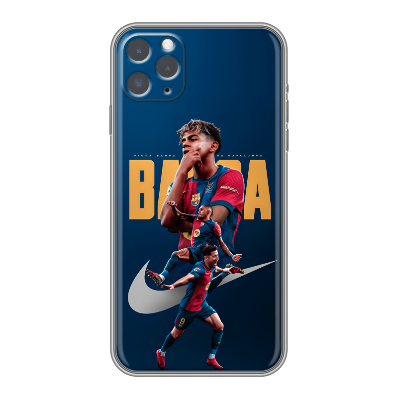 Силиконовый чехол на iPhone 11 Pro Max с принтом Барселона Barca Yamal Силиконовый чехол на iPhone 11 Pro Max с принтом Барселона Barca Yamal