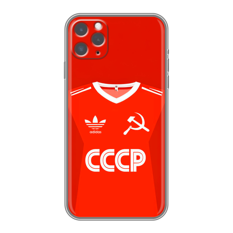 Силиконовый чехол на iPhone 11 Pro Max с принтом Флаг Герб СССР Силиконовый чехол на iPhone 11 Pro Max с принтом Флаг Герб СССР