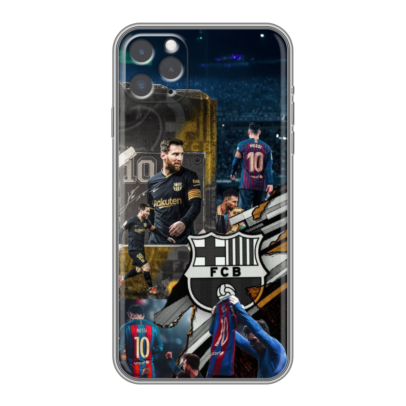 Силиконовый чехол на iPhone 11 Pro Max с принтом Messi Barcelona Силиконовый чехол на iPhone 11 Pro Max с принтом Messi Barcelona
