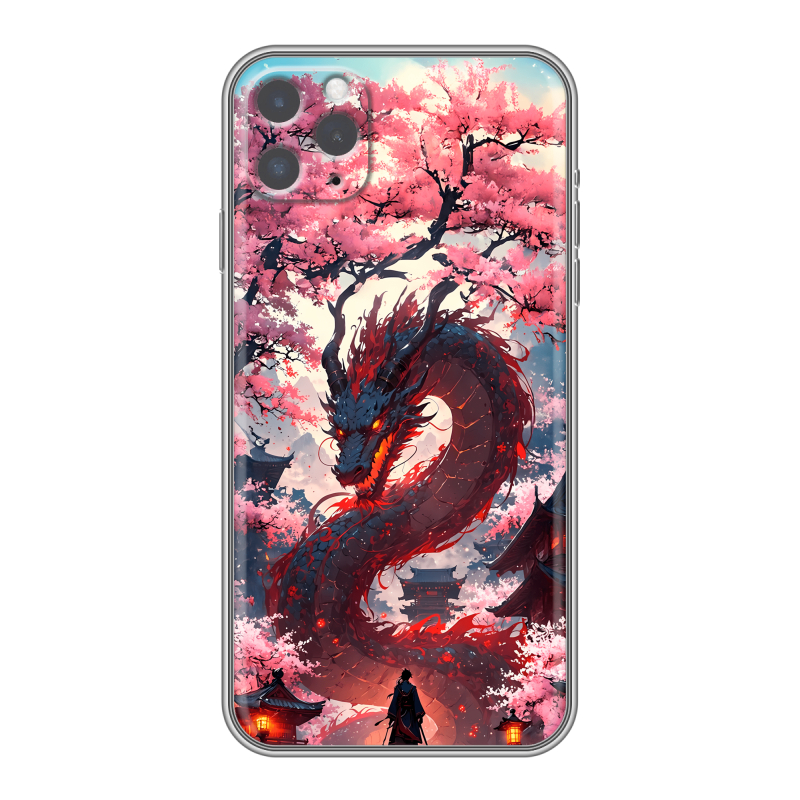 Силиконовый чехол на Iphone 11 Pro Max с принтом Дракон Японский Силиконовый чехол на Iphone 11 Pro Max с принтом Дракон Японский