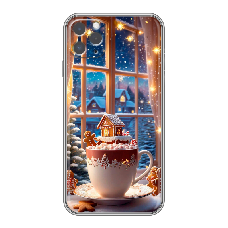Силиконовый чехол на Iphone 11 Pro Max с принтом Новый год Силиконовый чехол на Iphone 11 Pro Max с принтом Новый год