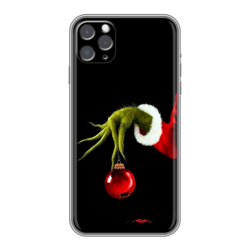 Пластиковый чехол на Iphone 11 Pro Max с принтом Новый год Гринч Пластиковый чехол на Iphone 11 Pro Max с принтом Новый год Гринч
