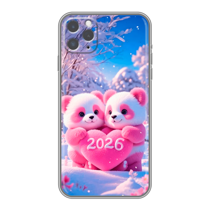 Пластиковый чехол на Iphone 11 Pro Max с принтом Новый год Пластиковый чехол на Iphone 11 Pro Max с принтом Новый год