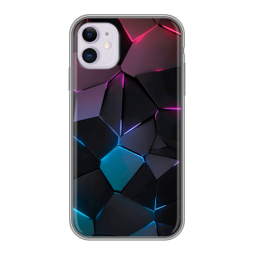 Силиконовый чехол на iPhone 11 с принтом Геометрия неона Силиконовый чехол на iPhone 11 с принтом Геометрия неона