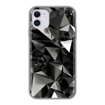 Силиконовый чехол на iPhone 11 с принтом Черные кристаллы Силиконовый чехол на iPhone 11 с принтом Черные кристаллы