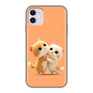 Силиконовый чехол на iPhone 11 с принтом Милые котики Силиконовый чехол на iPhone 11 с принтом Милые котики