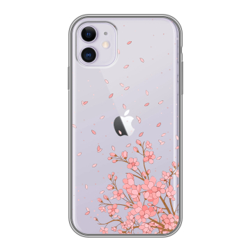 Силиконовый чехол на Iphone 11 с принтом Ветка сакуры Силиконовый чехол на Iphone 11 с принтом Ветка сакуры