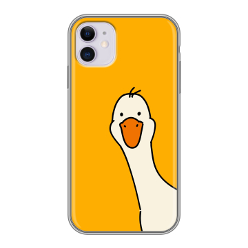 Силиконовый чехол на Iphone 11 с принтом Утка Силиконовый чехол на Iphone 11 с принтом Утка
