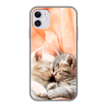 Силиконовый чехол на Iphone 11 с принтом Котята Силиконовый чехол на Iphone 11 с принтом Котята