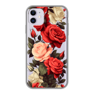 Силиконовый чехол на Iphone 11 с принтом Розы Силиконовый чехол на Iphone 11 с принтом Розы
