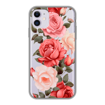 Силиконовый чехол на Iphone 11 с принтом Розы Силиконовый чехол на Iphone 11 с принтом Розы