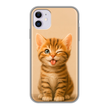 Силиконовый чехол на Iphone 11 с принтом котенок Силиконовый чехол на Iphone 11 с принтом котенок