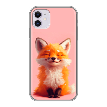 Силиконовый чехол на Iphone 11 с принтом милая лиса Силиконовый чехол на Iphone 11 с принтом милая лиса