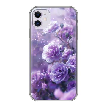 Силиконовый чехол на Iphone 11 с принтом Розы цветы Силиконовый чехол на Iphone 11 с принтом Розы цветы