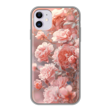 Силиконовый чехол на Iphone 11 с принтом Розовые розы Силиконовый чехол на Iphone 11 с принтом Розовые розы