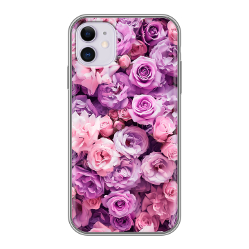 Силиконовый чехол на Iphone 11 с принтом лавандовые розы