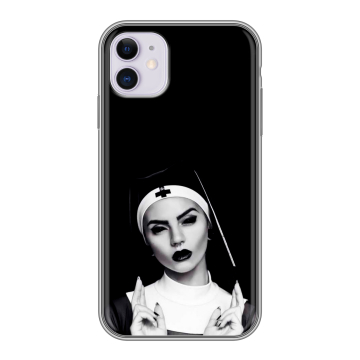 Силиконовый чехол на Iphone 11 с принтом монашка Силиконовый чехол на Iphone 11 с принтом монашка
