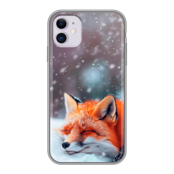 Силиконовый чехол на Iphone 11 с принтом лиса Силиконовый чехол на Iphone 11 с принтом лиса