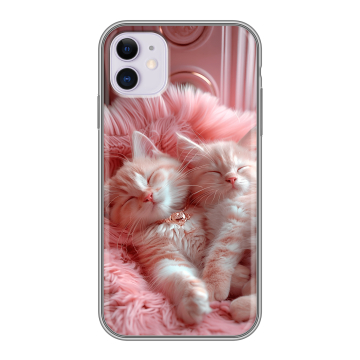 Силиконовый чехол на Iphone 11 с принтом котята котики Силиконовый чехол на Iphone 11 с принтом котята котики
