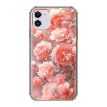 Силиконовый чехол на Iphone 11 с принтом Розы цветы Силиконовый чехол на Iphone 11 с принтом Розы цветы
