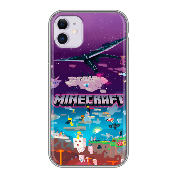 Силиконовый чехол на Iphone 11 с принтом Майнкрафт Minecraft Силиконовый чехол на Iphone 11 с принтом Майнкрафт Minecraft