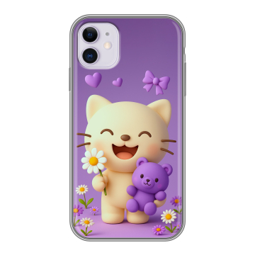 Силиконовый чехол на Iphone 11 с принтом для девочек Силиконовый чехол на Iphone 11 с принтом для девочек