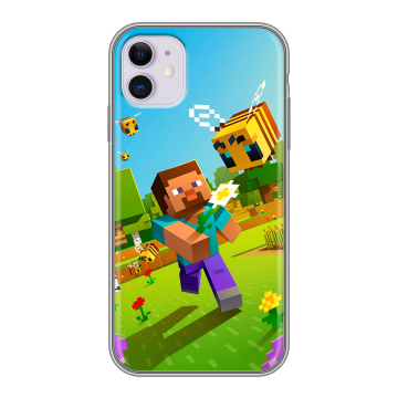 Силиконовый чехол на Iphone 11 с принтом Майнкрафт Minecraft Силиконовый чехол на Iphone 11 с принтом Майнкрафт Minecraft