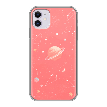 Силиконовый чехол на Iphone 11 с принтом Розовый космос