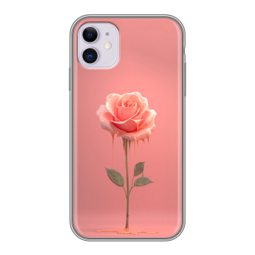 Силиконовый чехол на Iphone 11 с принтом Розовая роза