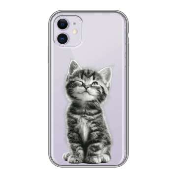 Силиконовый чехол на Iphone 11 с принтом Котенок Силиконовый чехол на Iphone 11 с принтом Котенок