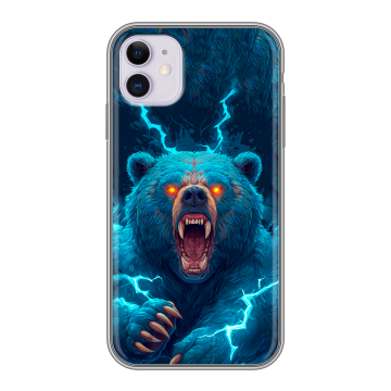 Силиконовый чехол на Iphone 11 с принтом Медведь