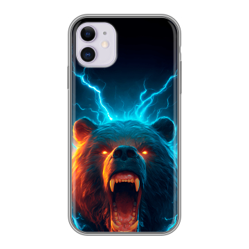 Силиконовый чехол на Iphone 11 с принтом Медведь