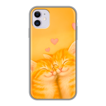Силиконовый чехол на Iphone 11 с принтом Милые котята Силиконовый чехол на Iphone 11 с принтом Милые котята