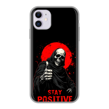 Силиконовый чехол на Iphone 11 с принтом смешной скелет