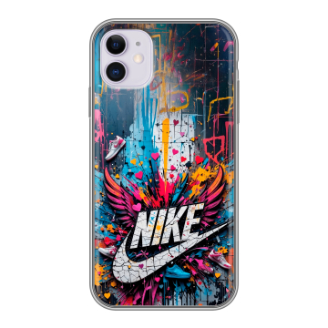 Силиконовый чехол на Iphone 11 с принтом Nike Найк Силиконовый чехол на Iphone 11 с принтом Nike Найк