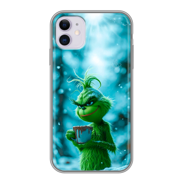 Силиконовый чехол на Iphone 11 с принтом Новый год гринч